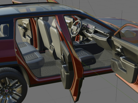 Jeep Compass 2026 with interior Modèle 3D