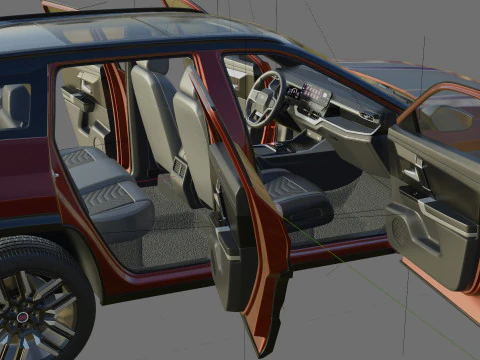 Jeep Compass 2026 with interior 3D Model