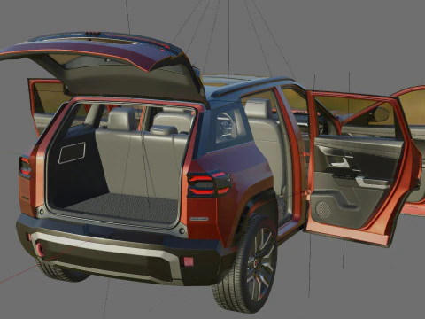 Jeep Compass 2026 with interior 3D Model