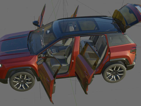 Jeep Compass 2026 with interior 3D Model