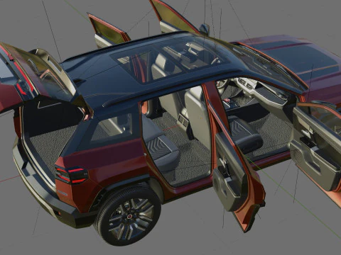Jeep Compass 2026 with interior 3D Model