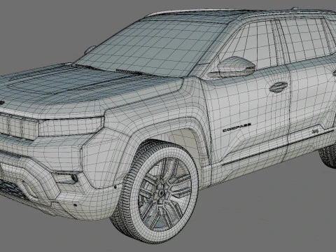 Jeep Compass 2026 with interior 3D Model