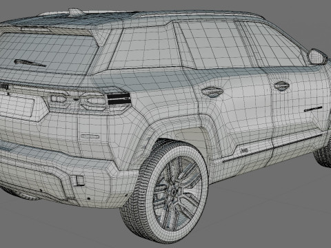 Jeep Compass 2026 with interior Modèle 3D