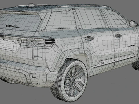 Jeep Compass 2026 with interior 3D Model