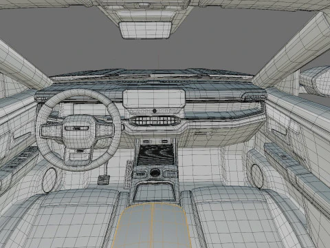 Jeep Compass 2026 with interior 3D Model