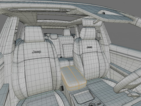 Jeep Compass 2026 with interior Modèle 3D