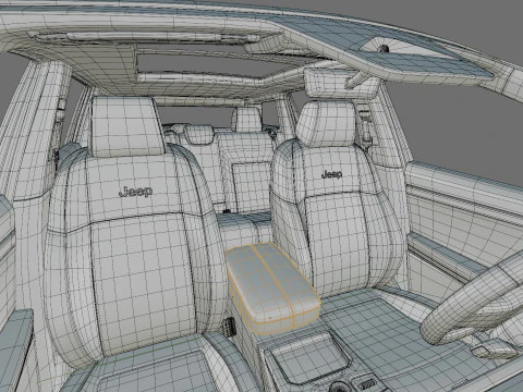Jeep Compass 2026 with interior 3D Model
