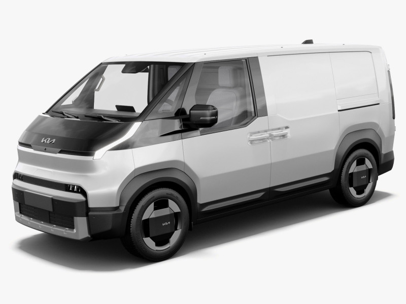 Kia PV5 Cargo 2026 with interior 3D 모델 .c4d .max .obj .3ds .fbx .stl .blend