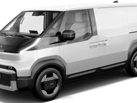Kia PV5 Cargo 2026 with interior 3D 모델