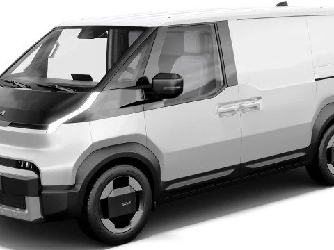 Kia PV5 Cargo 2026 with interior 3D Model