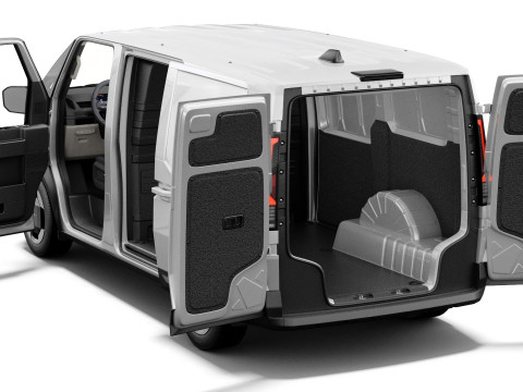 Kia PV5 Cargo 2026 with interior 3D 모델