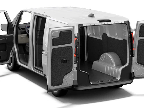 Kia PV5 Cargo 2026 with interior 3D Model