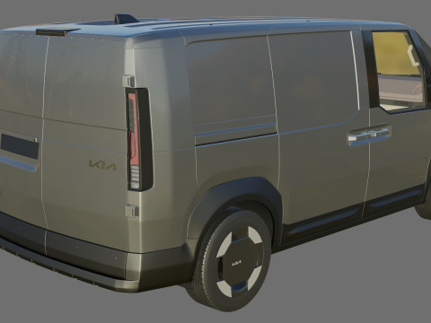 Kia PV5 Cargo 2026 with interior 3D 모델