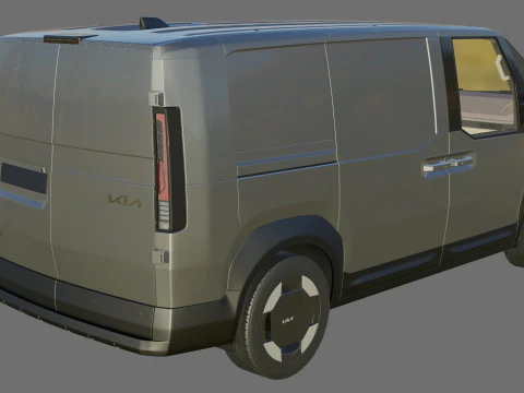 Kia PV5 Cargo 2026 with interior 3D Model