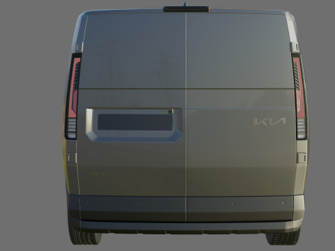 Kia PV5 Cargo 2026 with interior 3D 모델
