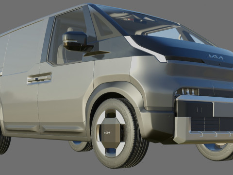Kia PV5 Cargo 2026 with interior 3D 모델