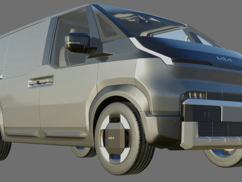 Kia PV5 Cargo 2026 with interior 3D Model
