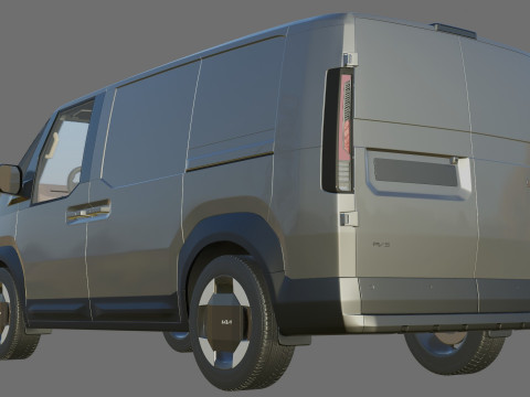 Kia PV5 Cargo 2026 with interior 3D 모델