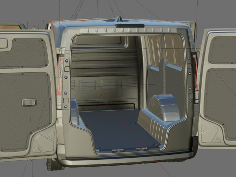 Kia PV5 Cargo 2026 with interior 3D 모델