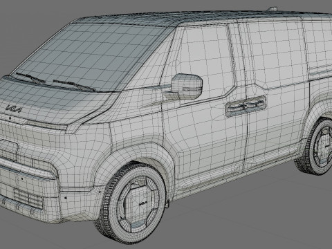 Kia PV5 Cargo 2026 with interior 3D 모델