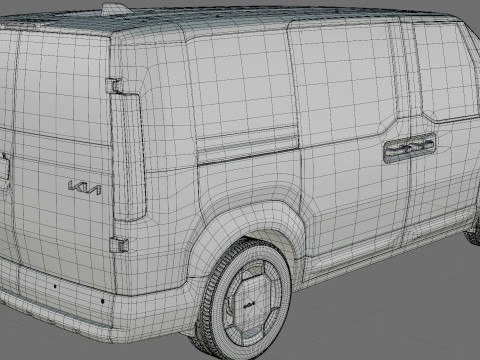 Kia PV5 Cargo 2026 with interior 3D 모델