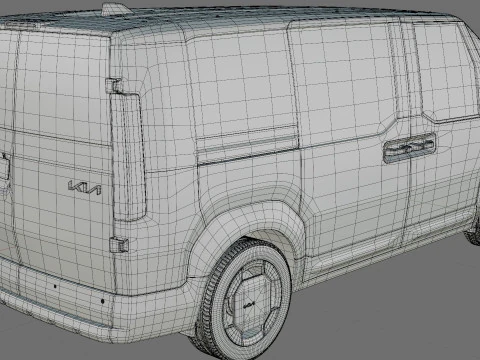 Kia PV5 Cargo 2026 with interior 3D Model
