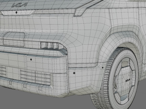 Kia PV5 Cargo 2026 with interior 3D 모델
