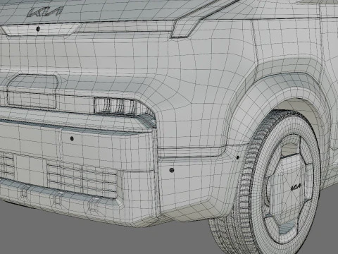 Kia PV5 Cargo 2026 with interior 3D Model