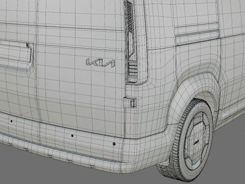 Kia PV5 Cargo 2026 with interior 3D Model