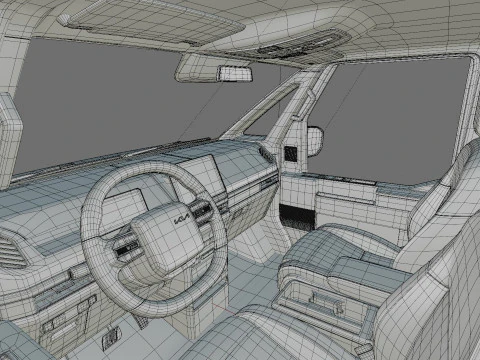 Kia PV5 Cargo 2026 with interior 3D Model