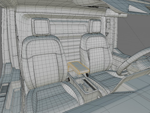 Kia PV5 Cargo 2026 with interior 3D 모델