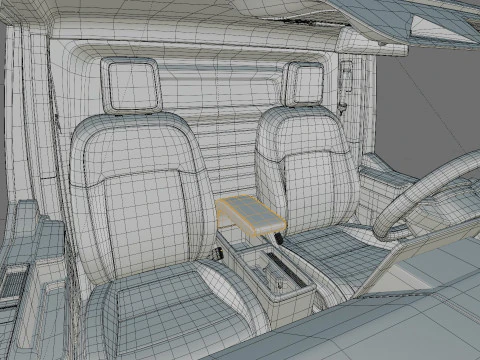 Kia PV5 Cargo 2026 with interior 3D Model