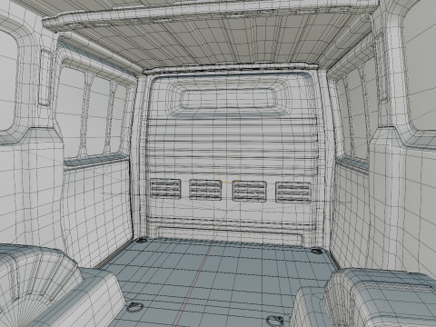Kia PV5 Cargo 2026 with interior 3D 모델