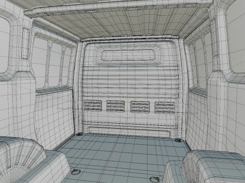 Kia PV5 Cargo 2026 with interior 3D Model