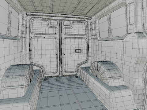 Kia PV5 Cargo 2026 with interior 3D 모델