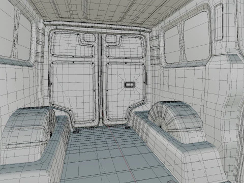 Kia PV5 Cargo 2026 with interior 3D Model