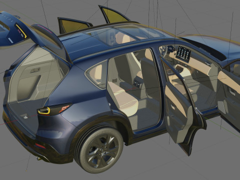 Mazda CX-5 2026 with interior 3D मॉडल