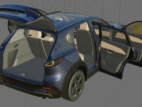 Mazda CX-5 2026 with interior 3D मॉडल