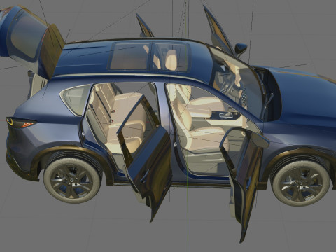 Mazda CX-5 2026 with interior 3D मॉडल