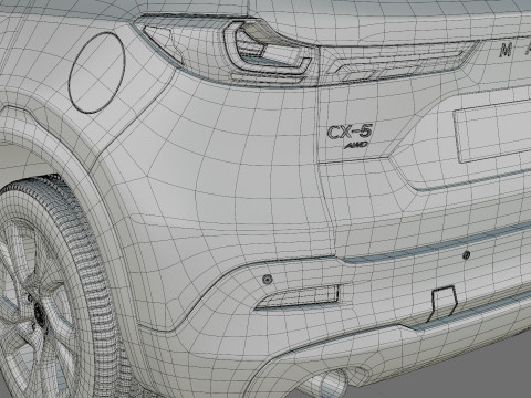Mazda CX-5 2026 with interior 3D मॉडल