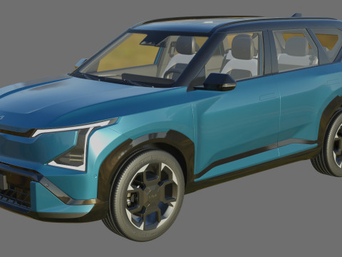 Kia EV5 GT-line 2026 with interior 3D Model