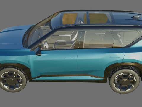 Kia EV5 GT-line 2026 with interior 3D Model