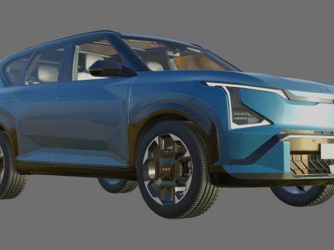 Kia EV5 GT-line 2026 with interior 3D Model