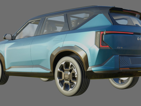 Kia EV5 GT-line 2026 with interior 3D Model