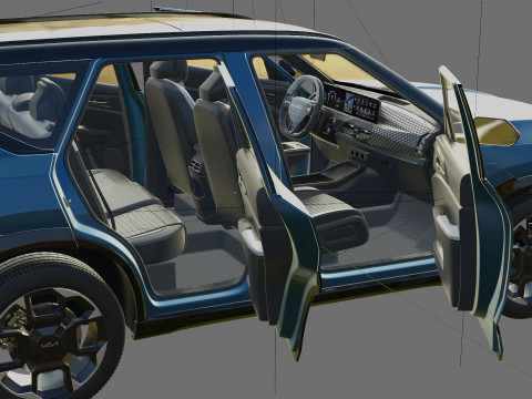 Kia EV5 GT-line 2026 with interior 3D Model