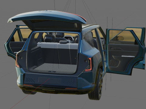 Kia EV5 GT-line 2026 with interior 3D Model
