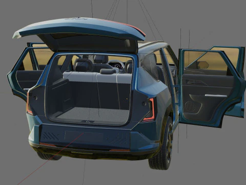 Kia EV5 GT-line 2026 with interior 3D Model