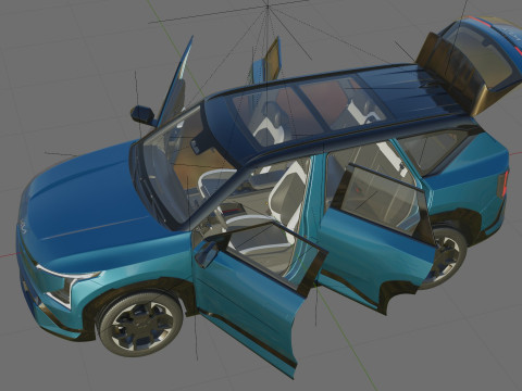 Kia EV5 GT-line 2026 with interior 3D Model