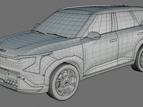 Kia EV5 GT-line 2026 with interior 3D Model