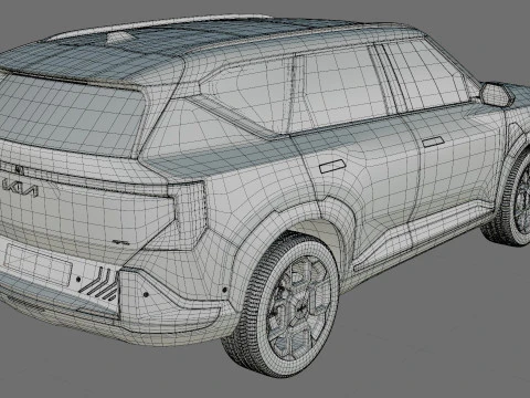 Kia EV5 GT-line 2026 with interior 3D Model